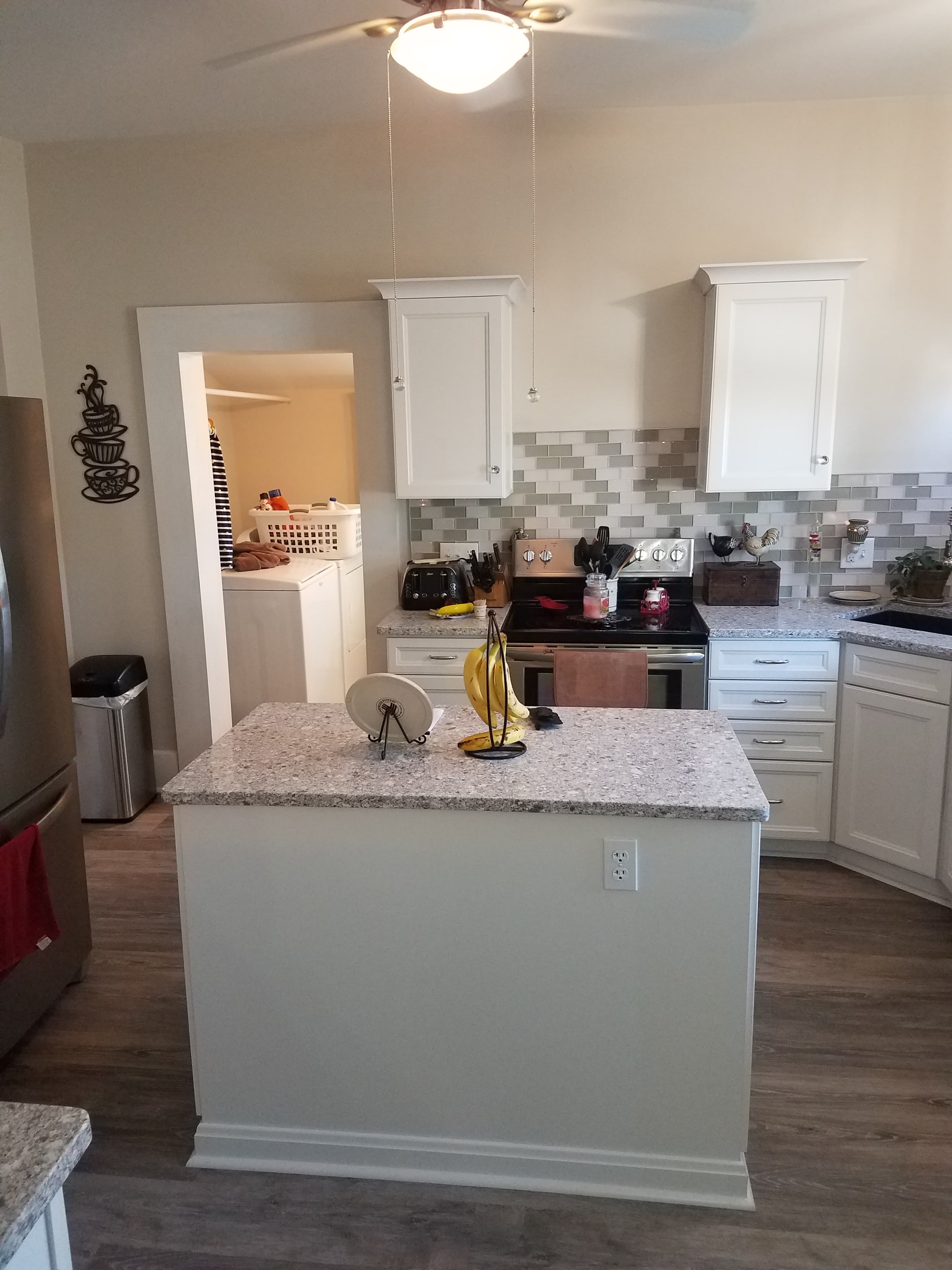 Kitchen mud room entry view